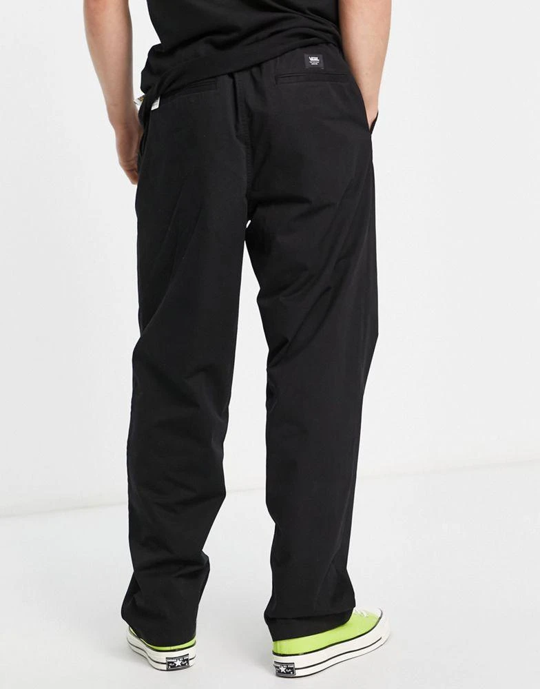 商品Vans|Vans range baggy chino trousers in black with elasticated waist,价格¥528,第2张图片详细描述