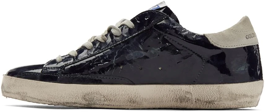 商品Golden Goose|Navy & Grey Patent Superstar Sneakers,价格¥4739,第3张图片详细描述