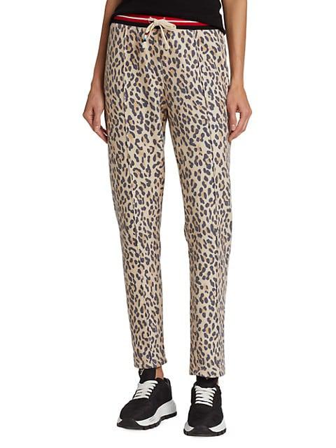 Cheetah Cropped Straight-Leg Jogger Pants商品第3张图片规格展示