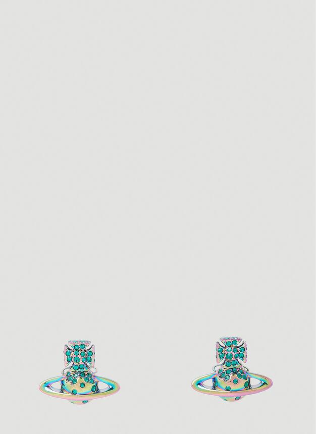 Porfiro Bas Relief Stud Earrings in Green商品第1张图片规格展示