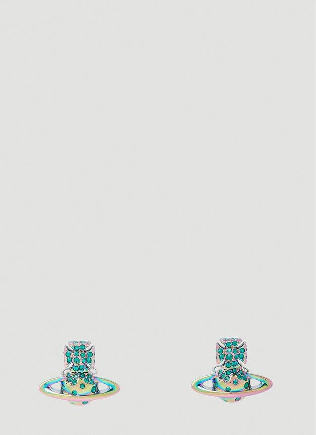 商品Vivienne Westwood|Porfiro Bas Relief Stud Earrings in Green,价格¥630,第1张图片