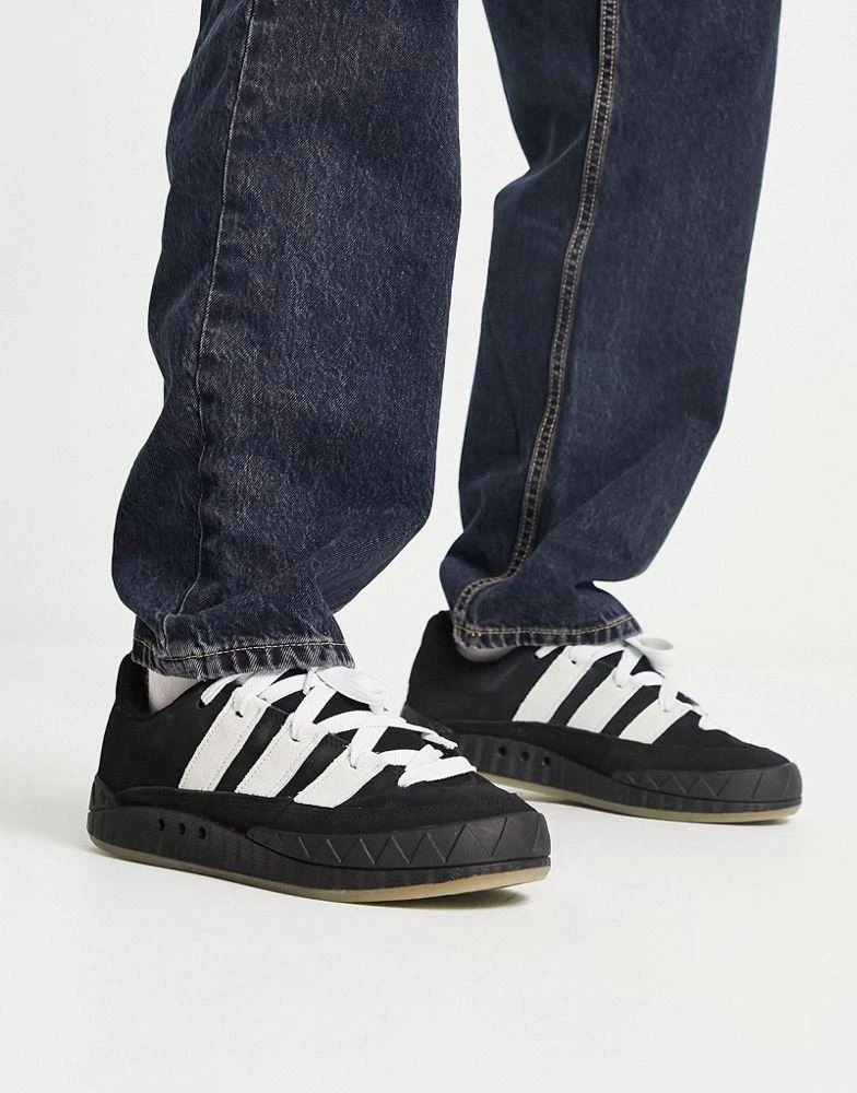 商品Adidas|adidas Originals Adimatic gum sole trainers in black and white,价格¥509,第4张图片详细描述