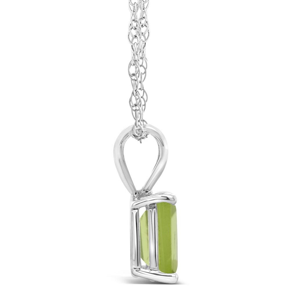 Peridot Pendant Necklace (1-3/4 ct.t.w) 14K White Gold商品第3张图片规格展示