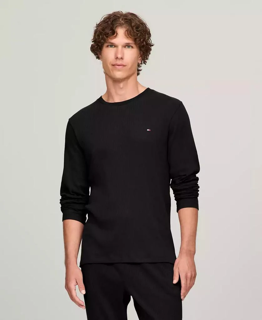 商品Tommy Hilfiger|Men's Ribbed Long-Sleeve Pajama Shirt,价格¥185,第1张图片
