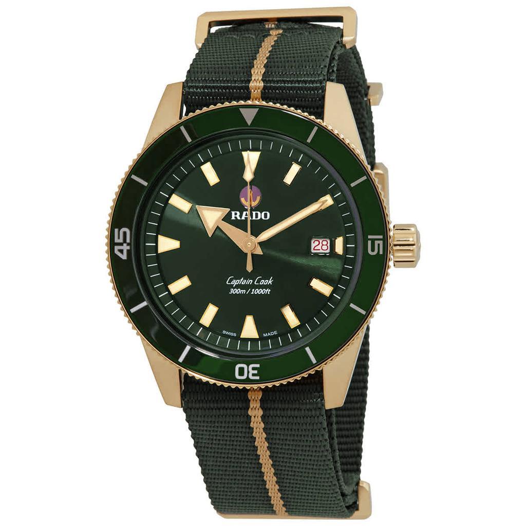 商品Rado|Rado Captain Cook Automatic Green Dial Mens Watch R32504317,价格¥14483,第1张图片