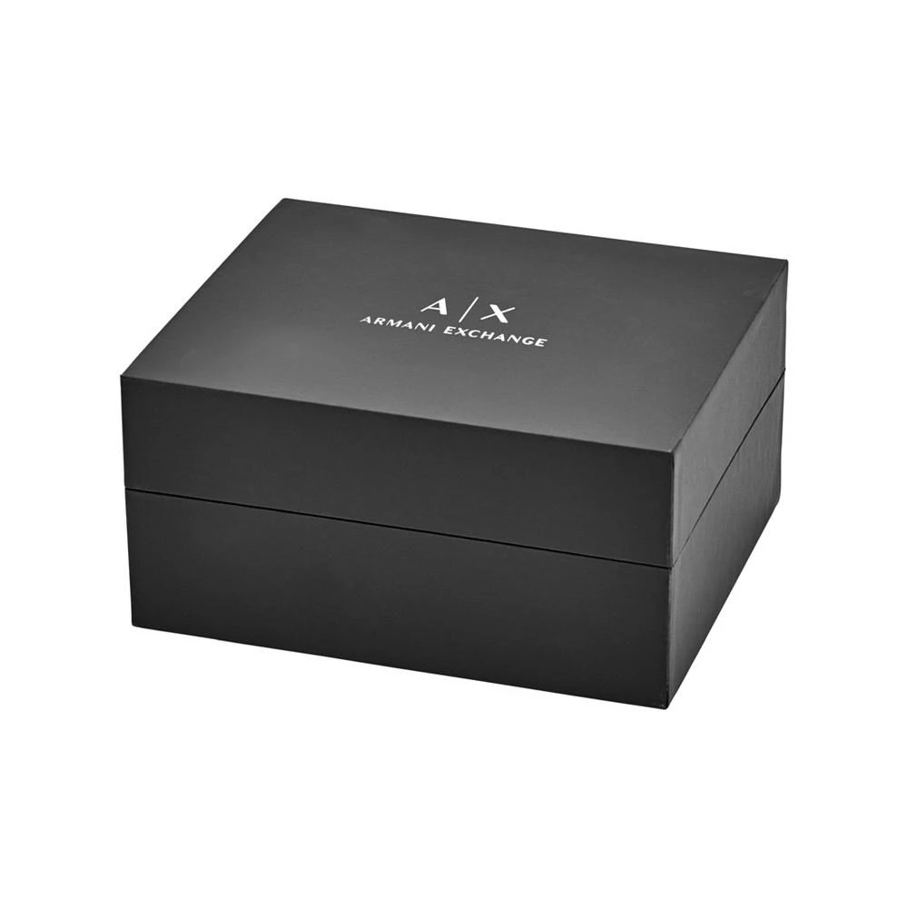 商品Armani Exchange|Men's Gunmetal Stainless Steel Bracelet Watch 46mm and Bracelet Gift Set,价格¥1186,第4张图片详细描述