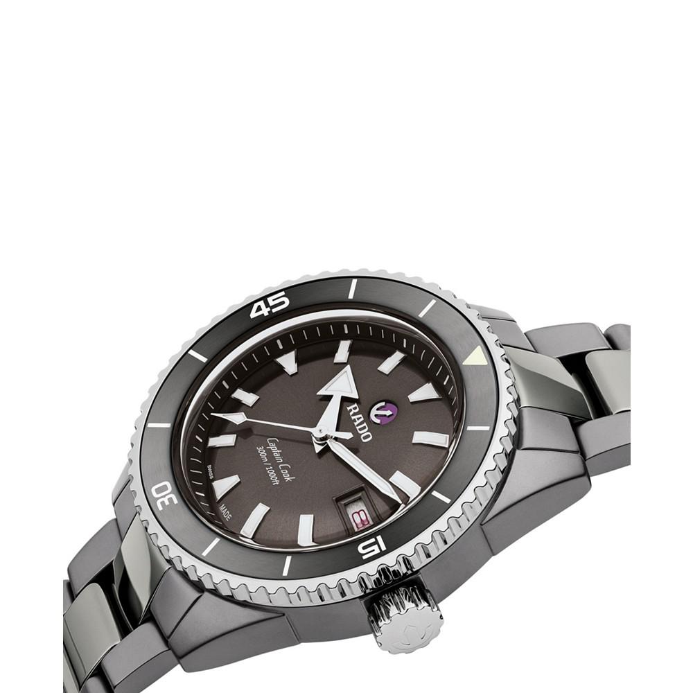 Men's Swiss Automatic Captain Cook Gray High Tech Ceramic Bracelet Watch 43mm商品第2张图片规格展示