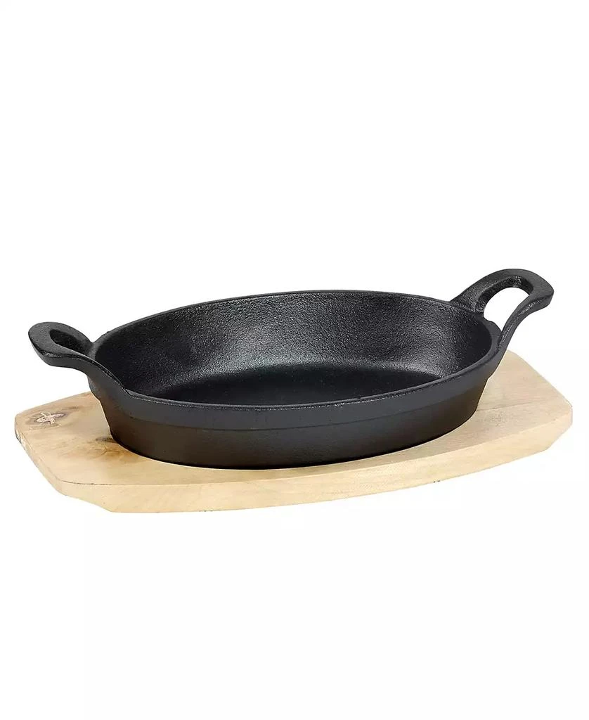 商品Basic Essentials|2 Piece Cast Iron Oval Sizzler Plate Set,价格¥226,第1张图片