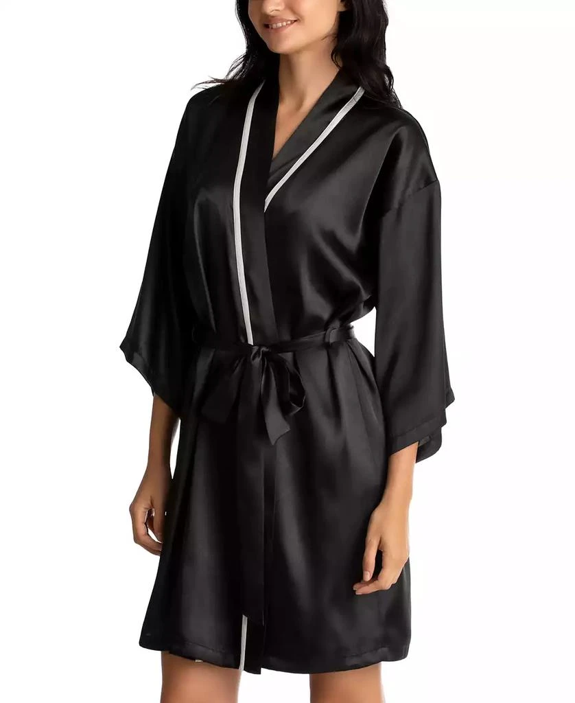 商品Linea Donatella|'Mrs' Satin Wrap Bridal Robe, Chemise Nightgown Set,价格¥523,第3张图片详细描述