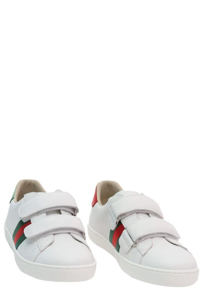 商品Gucci|Gucci Kids Logo Detailed Double Strap Sneakers,价格¥1654-¥2098,第2张图片详细描述