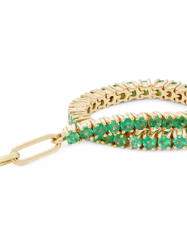 商品Saks Fifth Avenue Collection|14K Gold & Emerald Half-&-Half Tennis Bracelet,价格¥10386,第4张图片详细描述