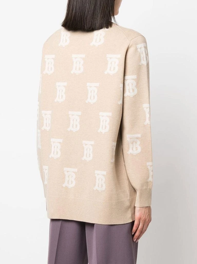 商品Burberry|BURBERRY monogram V-neck cardigan,价格¥5173,第3张图片详细描述