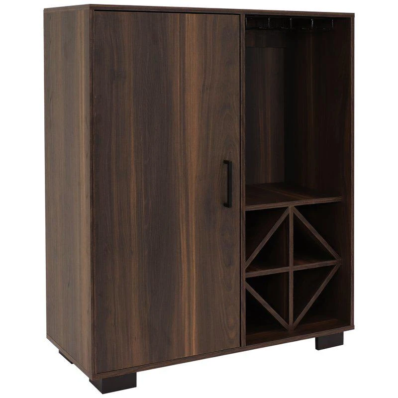 商品Sunnydaze Decor|Lavina Wine Cabinet With Glass And Bottle Storage Shelves,价格¥1774,第1张图片