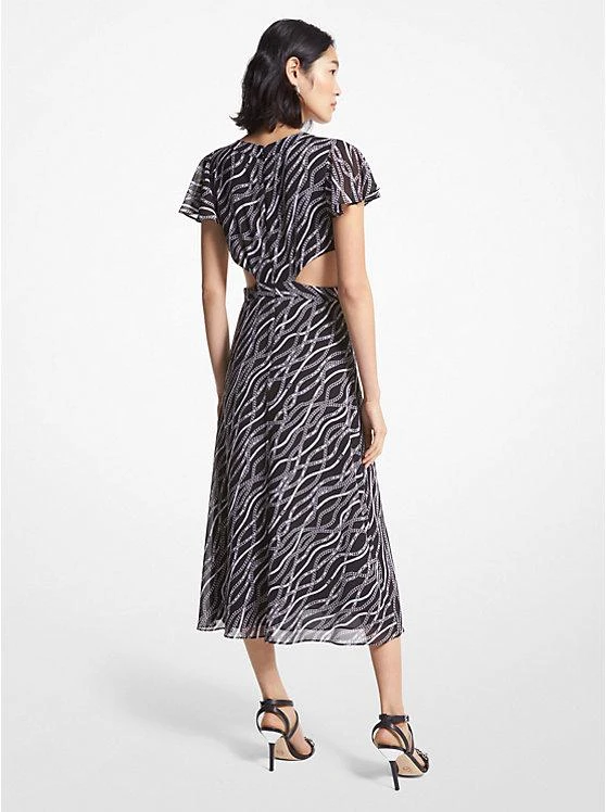 商品Michael Kors|Status Print Georgette Cutout Dress,价格¥380,第2张图片详细描述