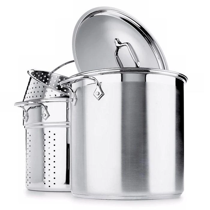 商品All-Clad|Stainless Steel 4-Piece Multi Pot 12-Quart Cooker,价格¥1344,第1张图片