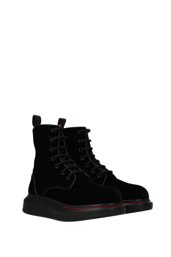 商品Alexander McQueen|Ankle boots Velvet Black,价格¥3322,第4张图片详细描述