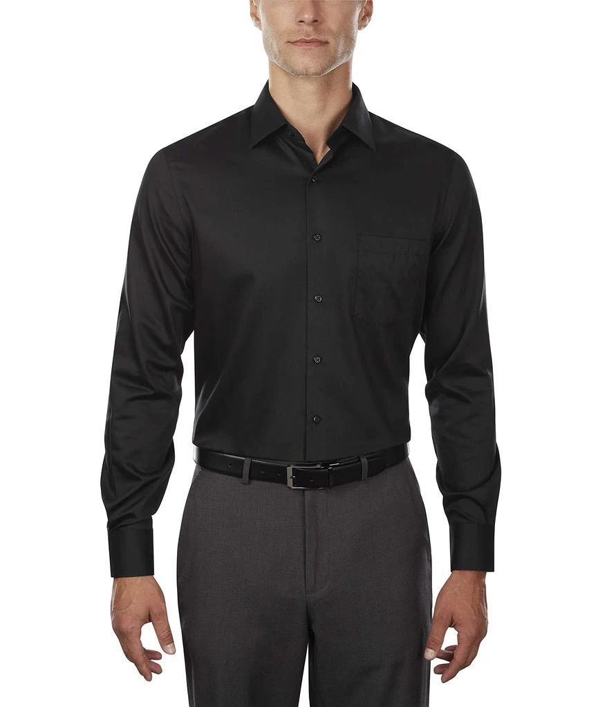 商品Van Heusen|Van Heusen Men's Dress Shirts Fitted Lux Sateen Stretch Solid Spread Collar,价格¥210,第2张图片详细描述