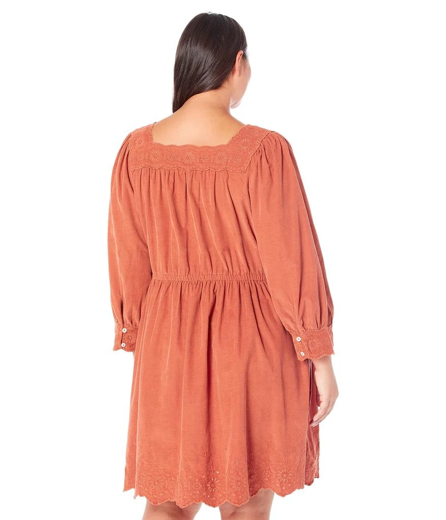商品Madewell|Plus Embroidered Corduroy Square-Neck Mini Dress,价格¥799,第2张图片详细描述