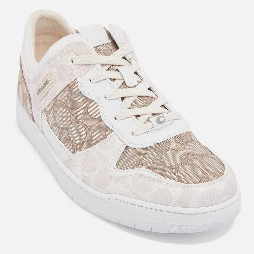 商品Coach|Coach Men's C201 Mixed Signature 1 Basket Jacquard-Canvas Trainers,价格¥2374,第4张图片详细描述