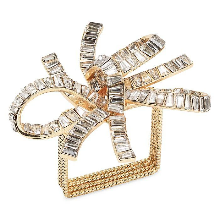 商品Kim Seybert|Jeweled Bow Napkin Ring in Gold & Crystal, Set of 4 in a Gift Box,价格¥1056,第1张图片