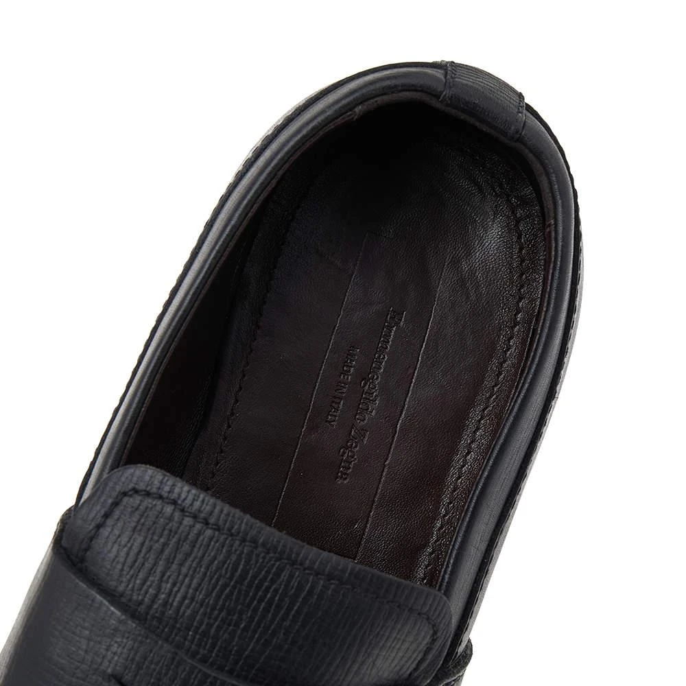 Ermenegildo Zegna Black Leather Slip on Loafers Size 41 商品