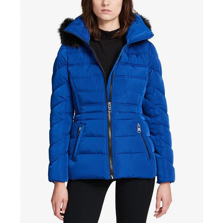 商品Calvin Klein|Performance Faux-Fur-Trimmed Hooded Puffer Coat,价格¥898,第1张图片