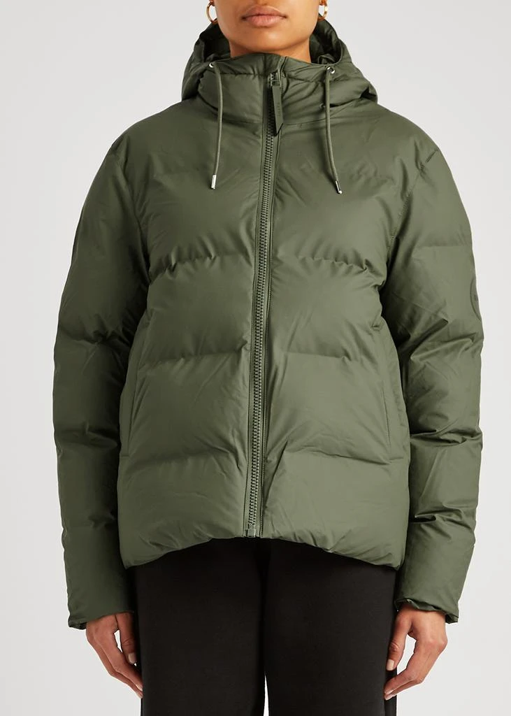 商品RAINS|Green quilted rubberised jacket,价格¥1612,第2张图片详细描述