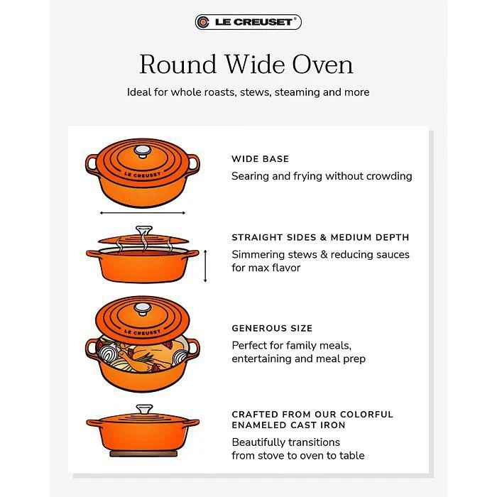 商品Le Creuset|6.75 Qt Round Wide Dutch Oven,价格¥3183,第4张图片详细描述