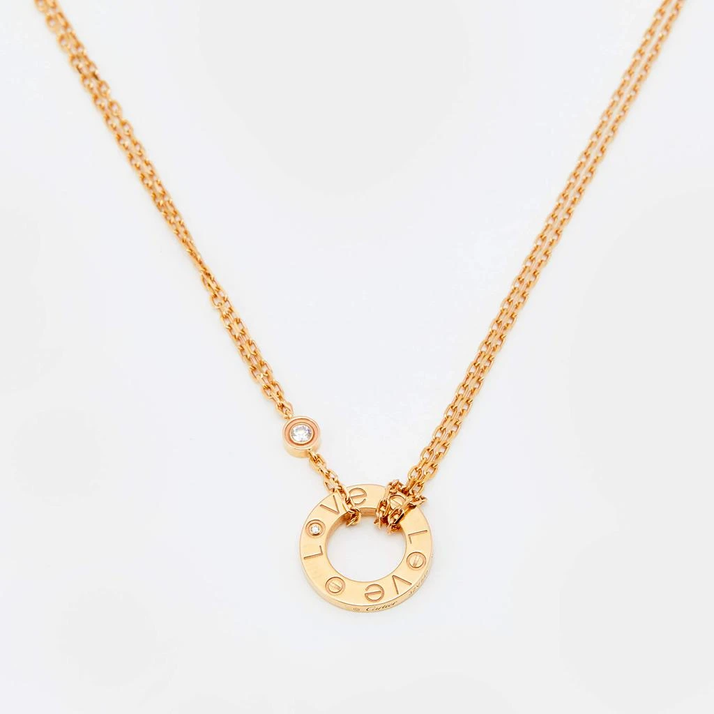商品[二手商品] Cartier|Cartier Love Diamonds 18k Rose Gold Necklace,价格¥14252,第1张图片