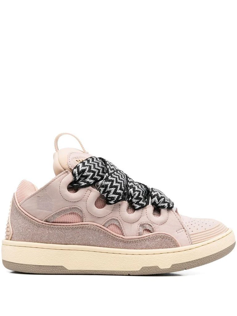 商品Lanvin|Lanvin Womens Pink Leather Sneakers,价格¥8701,第1张图片