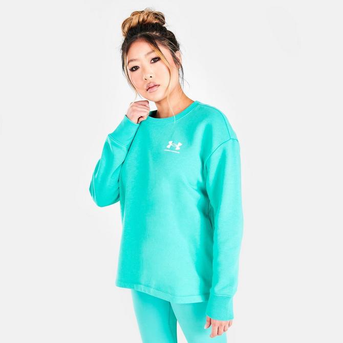 Women's Under Armour Rival Oversized Fleece Crewneck Sweatshirt商品第3张图片规格展示