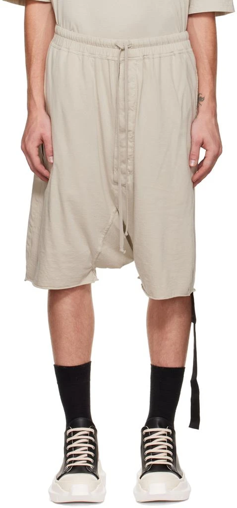 商品Rick Owens|Off-White Drawstring Pods Shorts,价格¥1659,第1张图片