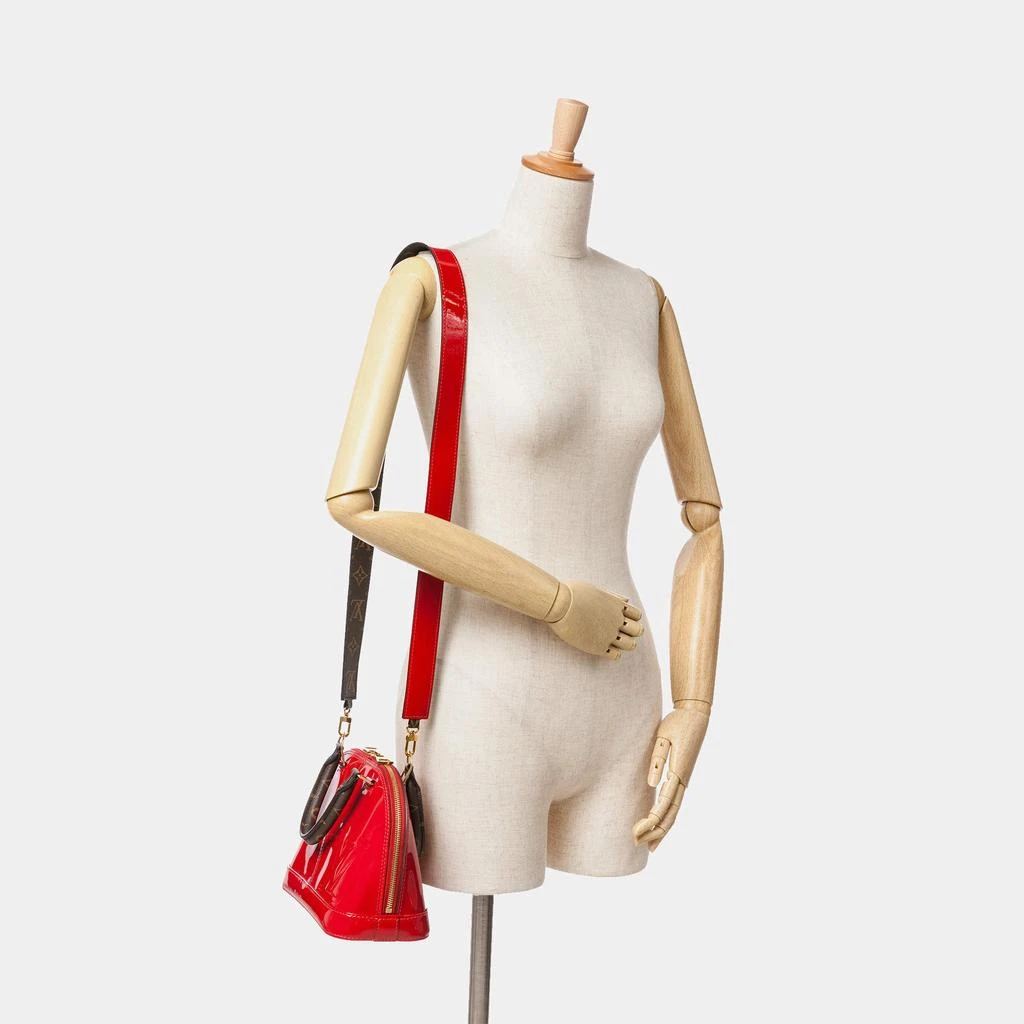 商品[二手商品] Louis Vuitton|Louis Vuitton Red Monogram Canvas Vernis Miroir Alma BB,价格¥13951,第4张图片详细描述