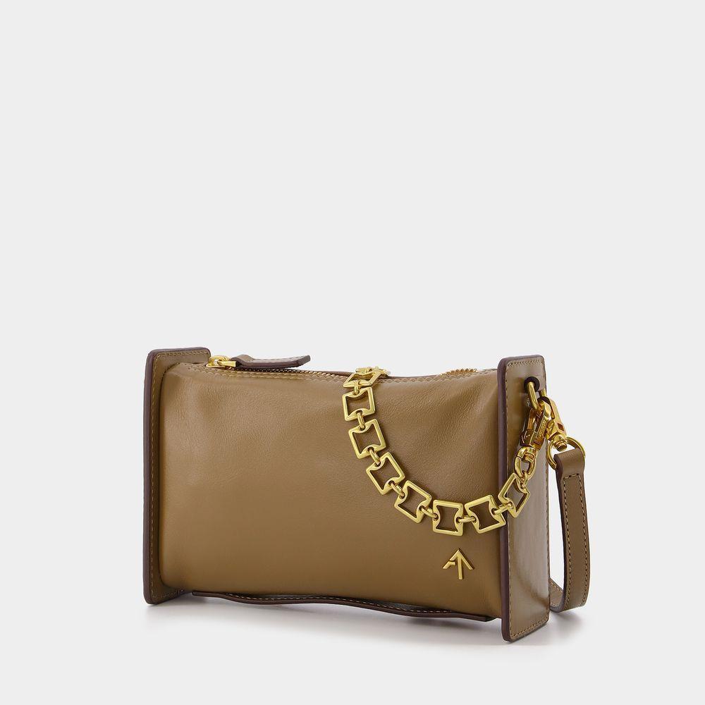 商品Manu Atelier|Mini Carmen Bag in Brown Leather,价格¥3380,第4张图片详细描述