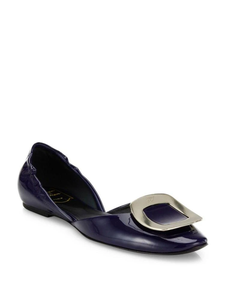 商品Roger Vivier|Ballerine Chips Patent Leather d'Orsay Flats,价格¥3417,第1张图片