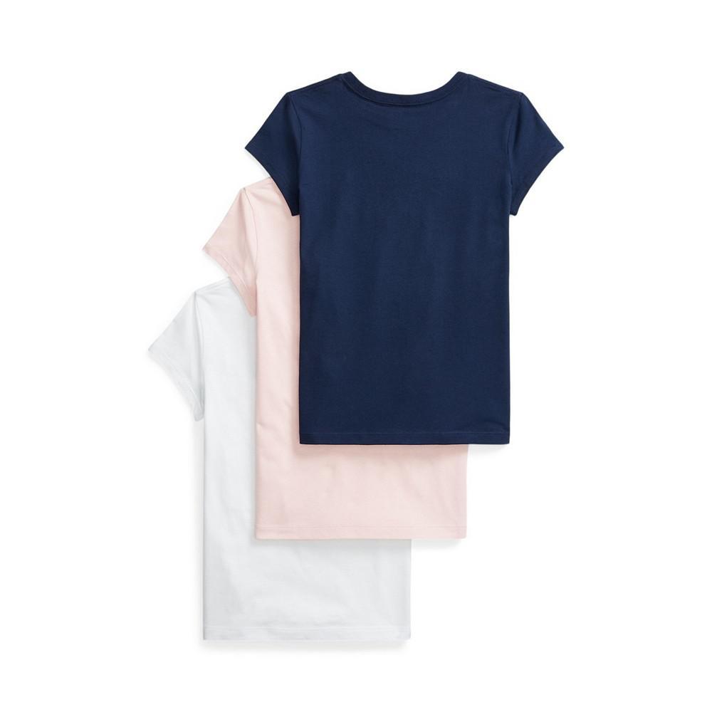 商品Ralph Lauren|Big Girls Jersey T-shirt, Pack of 3,价格¥438,第4张图片详细描述