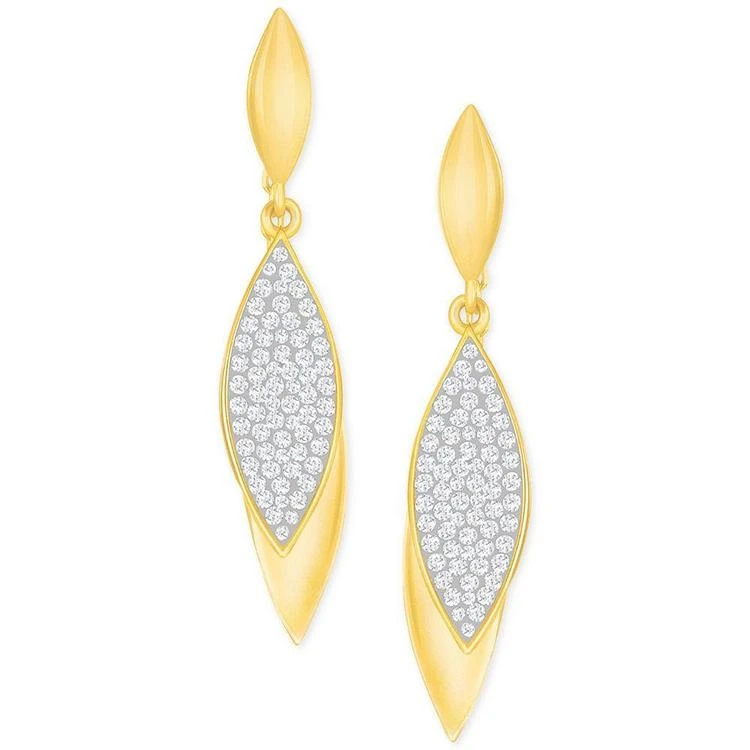 商品Swarovski|Gold-Tone Pavé Detachable Drop Earrings,价格¥1265,第3张图片详细描述