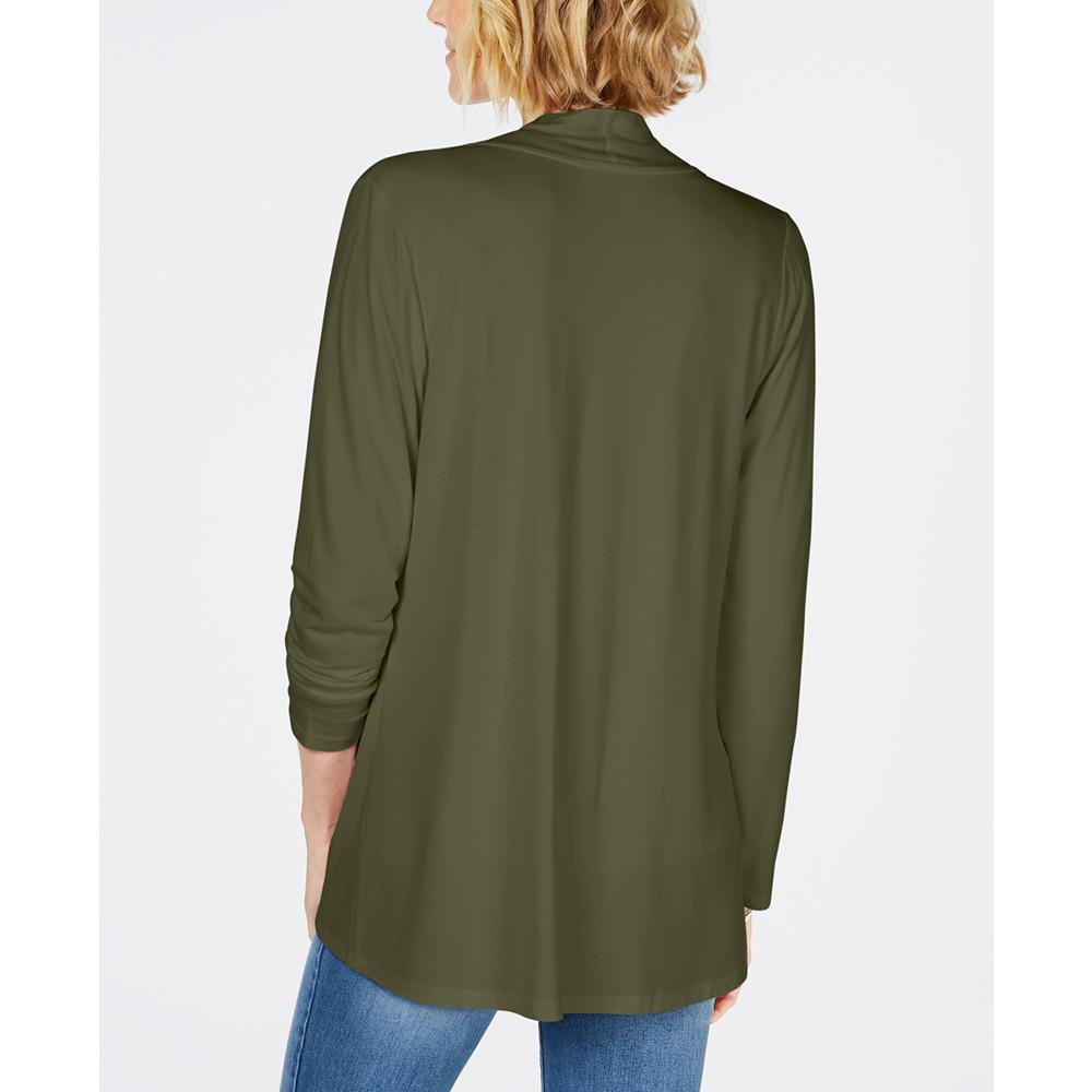 Draped Open-Front Cardigan, Created for Macy's商品第2张图片规格展示