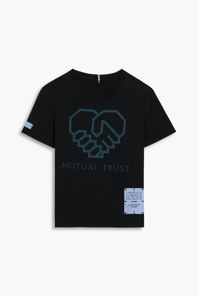 商品Alexander McQueen|Printed cotton-jersey T-shirt,价格¥731,第1张图片