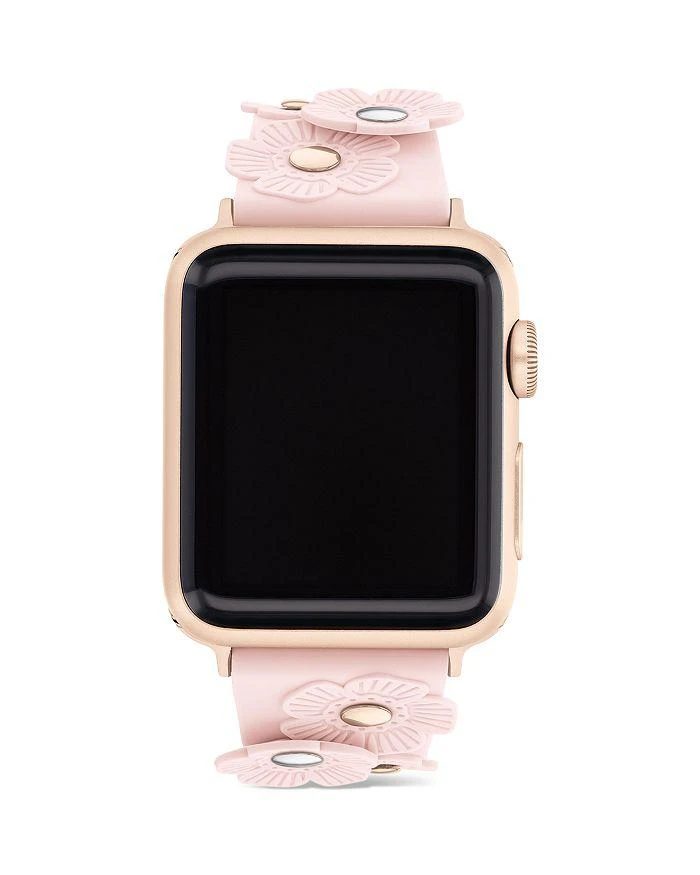 商品Coach|Apple Watch® Blush Silicone Strap 38mm/40mm,价格¥702,第1张图片