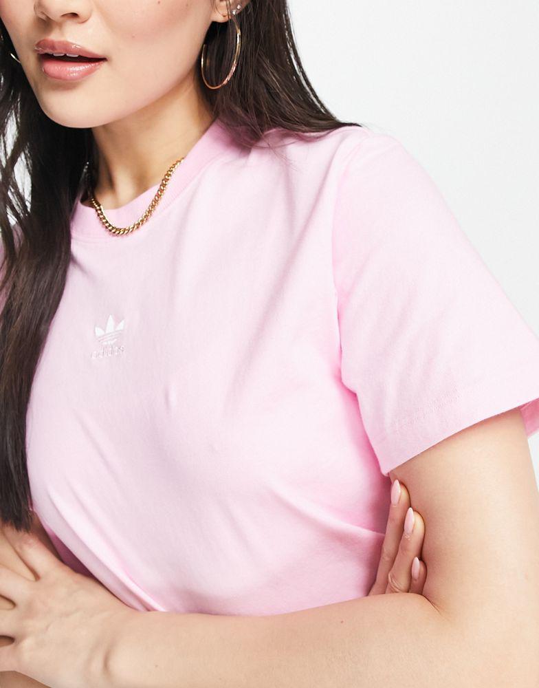 adidas Originals trefoil essentials t-shirt in pink商品第2张图片规格展示