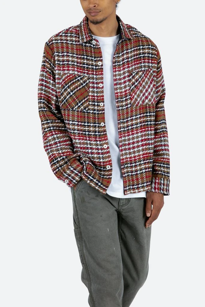 商品MNML|Classic Flannel Shirt - Red/Natural,价格¥122,第2张图片详细描述