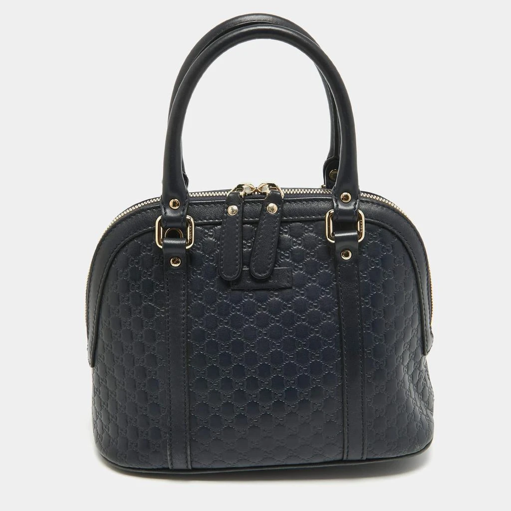 商品[二手商品] Gucci|Gucci Navy Blue Micro Guccissima Leather Mini Dome Bag,价格¥6006,第1张图片