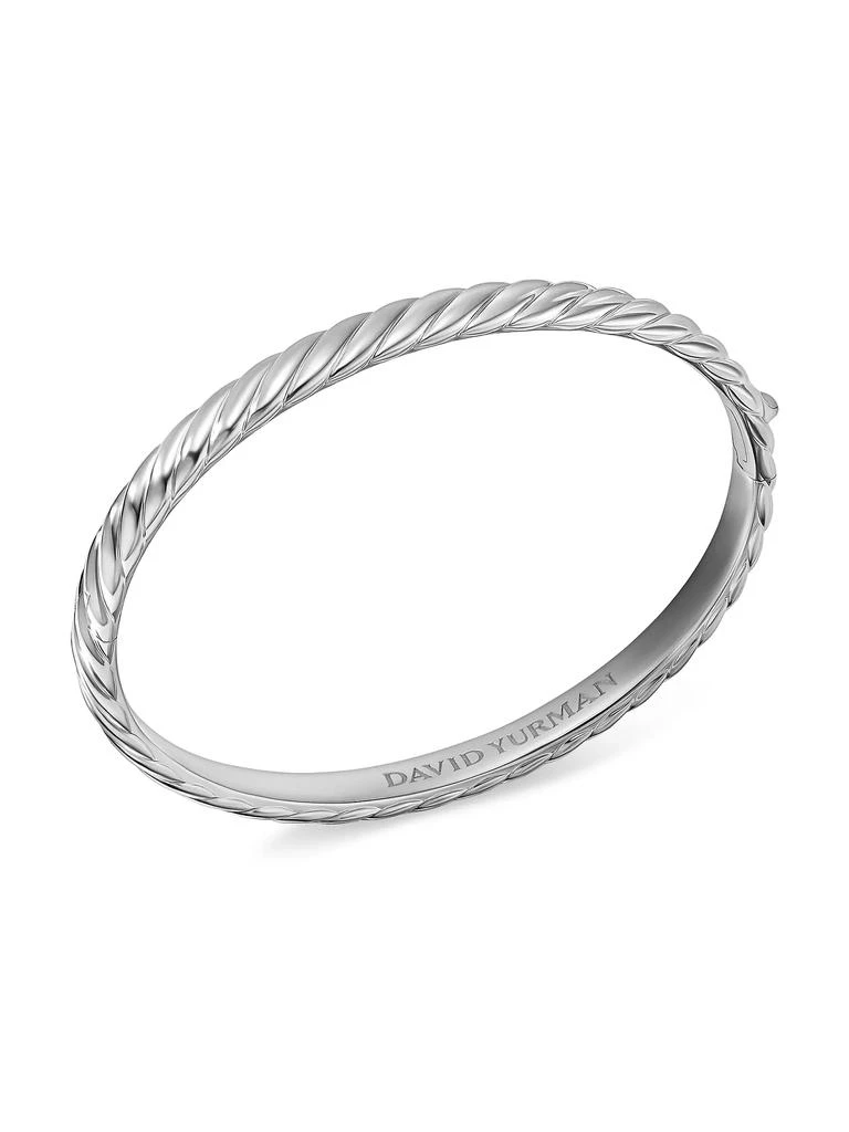 商品David Yurman|Sculpted Cable Bangle Bracelet in 18K White Gold,价格¥41483,第3张图片详细描述