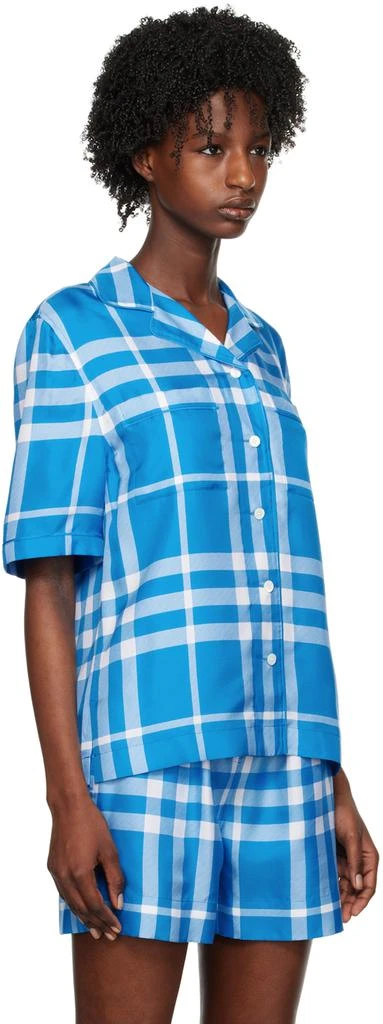 商品Burberry|蓝色 Exaggerated Check 衬衫,价格¥12932,第2张图片详细描述