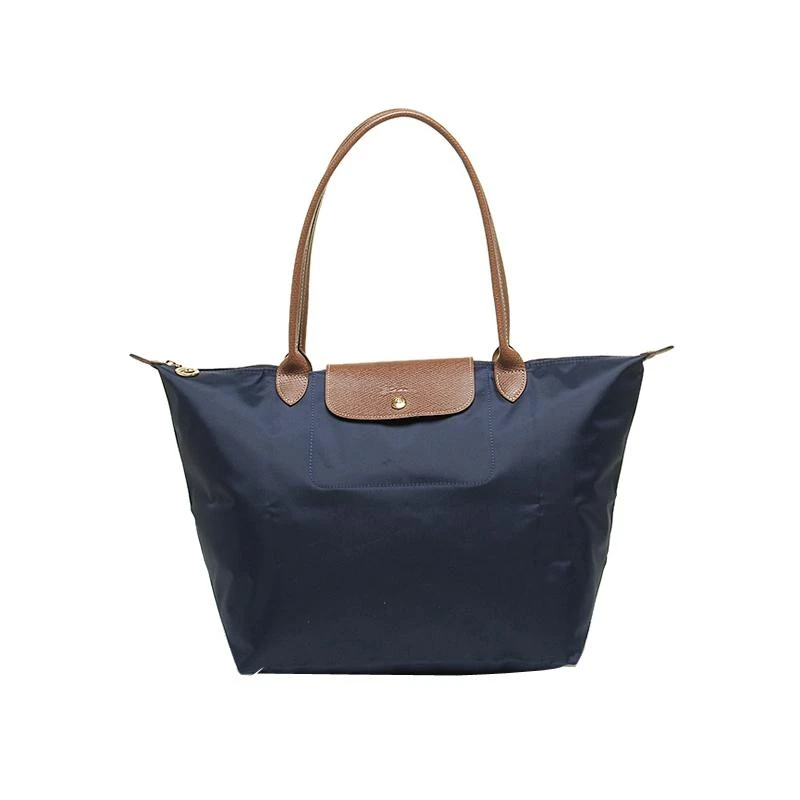 商品[国内直发] Longchamp|珑骧 LONGCHAMP 送女友 奢侈品 女士LE PLIAGE系列大号海军蓝色织物长柄可折叠手提单肩饺子包 L1899 089 556,价格¥620,第1张图片