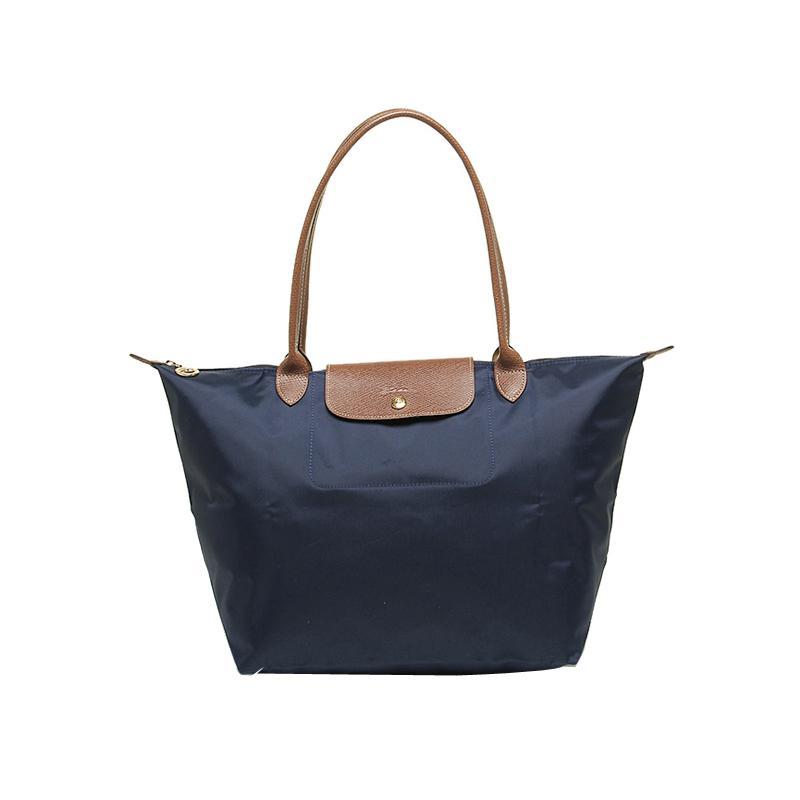 商品[国内直发] Longchamp|珑骧 LONGCHAMP 送女友 奢侈品 女士LE PLIAGE系列大号海军蓝色织物长柄可折叠手提单肩饺子包 L1899 089 556,价格¥608,第1张图片