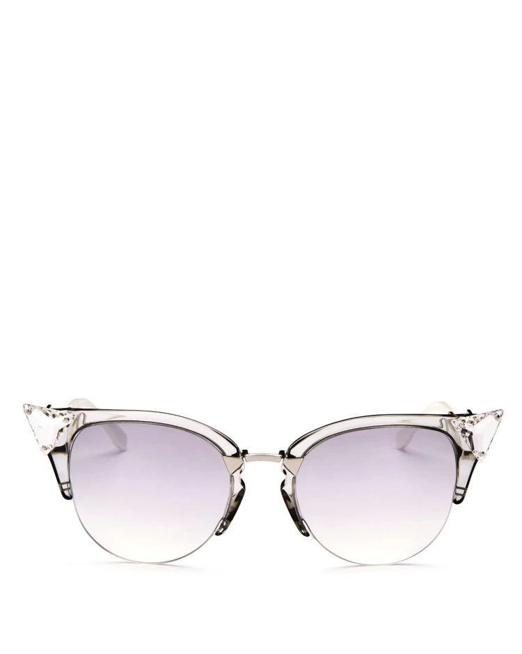 商品Fendi|Crystal Embellished Cat Eye Sunglasses, 52mm,价格¥3887,第1张图片