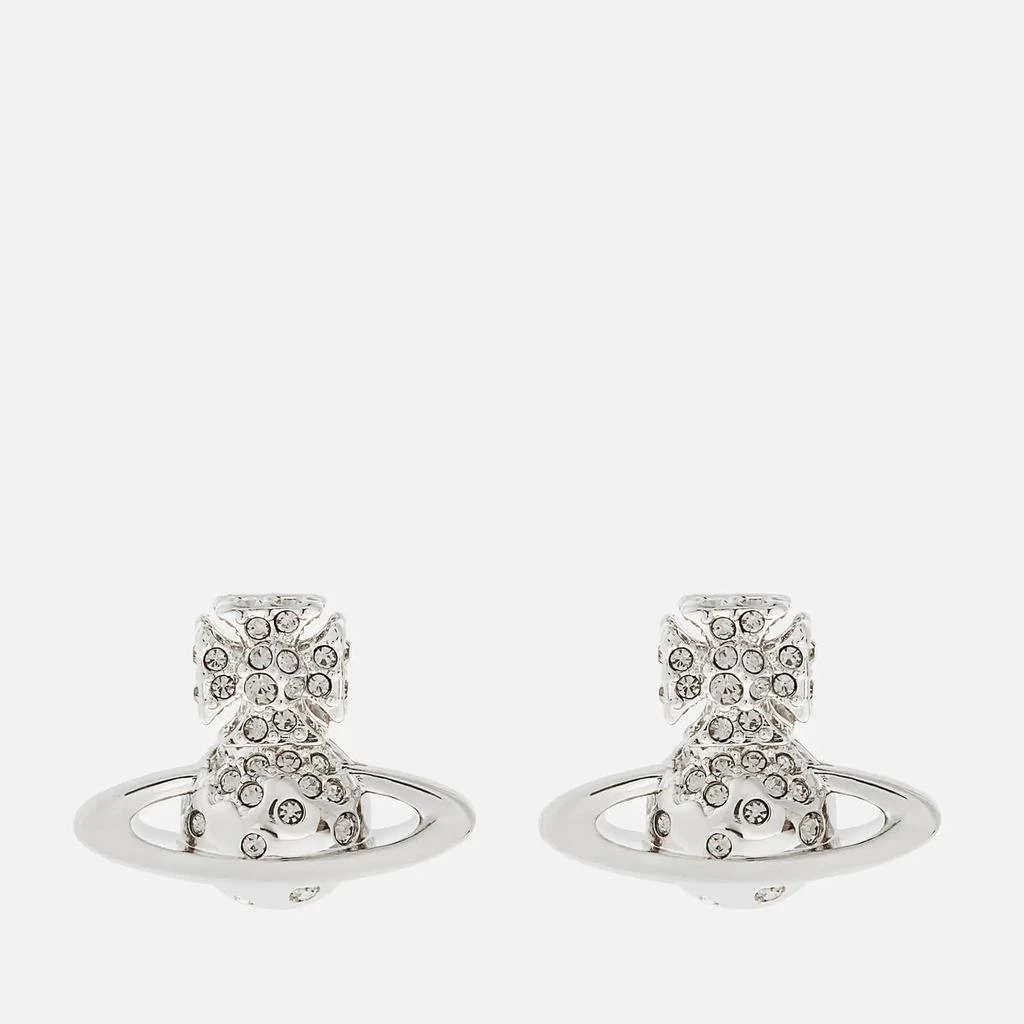 商品Vivienne Westwood|Vivienne Westwood Porfino Bas Relief Silver-Tone Brass and Crystal Earrings,价格¥693,第1张图片