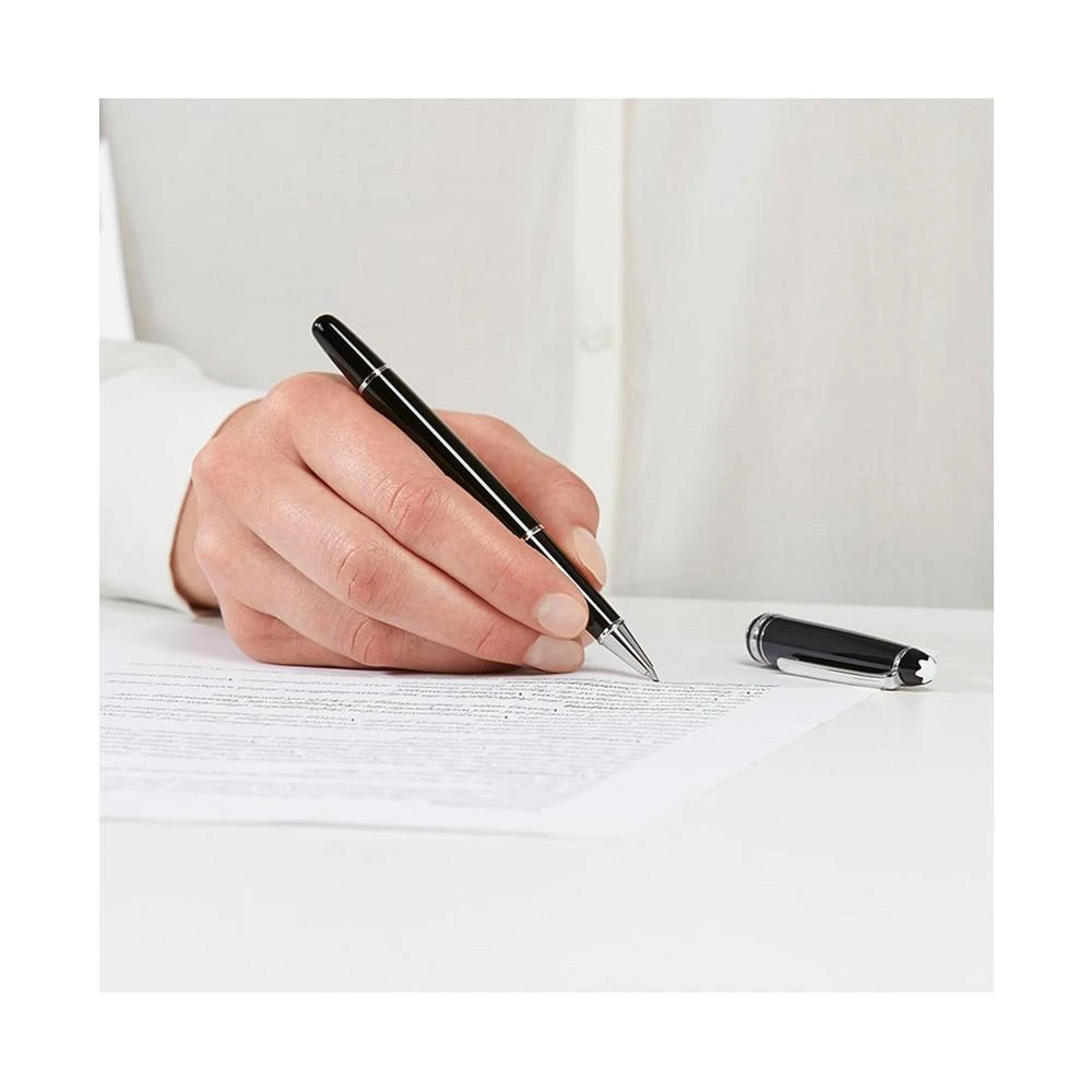 商品MontBlanc|Black Meisterstück Platinum Line Classique Rollerball Pen 2865,价格¥4056,第4张图片详细描述